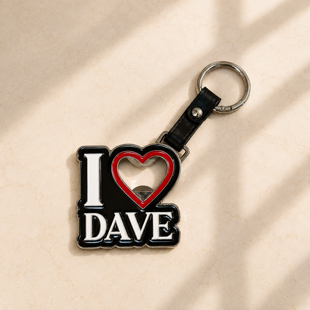 I Heart Dave Bottle Opener Keychain